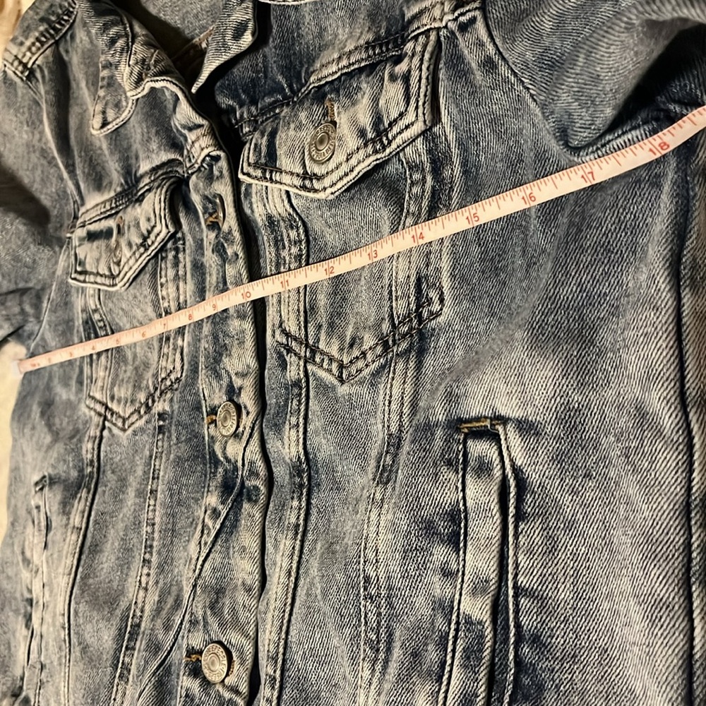Free People We the Free Rumors Jacket Light Indigo Blue Denim Size Medium - Picture 12 of 16